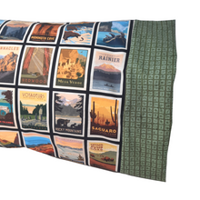 Load image into Gallery viewer, This pillowcase is perfect for the National Parks enthusiast in your life. Standard Size measures 30&quot; x 20&quot; King Size measures 40&quot; x 20&quot; Washing Instructions: Machine Wash Cold/Tumble Dry Low Materials: 100% cotton Artwork ©Anderson Design Group, Inc. All rights reserved. Licensed by ADGstore.com