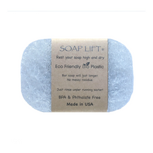 Load image into Gallery viewer, This eco-friendly, USA Made soap lift gives your soap an attractive look while adding longevity.  Helps your bar of soap last longer and not stick to the soap dish or shower shelf.