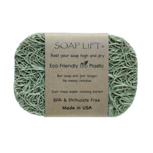Load image into Gallery viewer, This eco-friendly, USA Made soap lift gives your soap an attractive look while adding longevity.  Helps your bar of soap last longer and not stick to the soap dish or shower shelf.