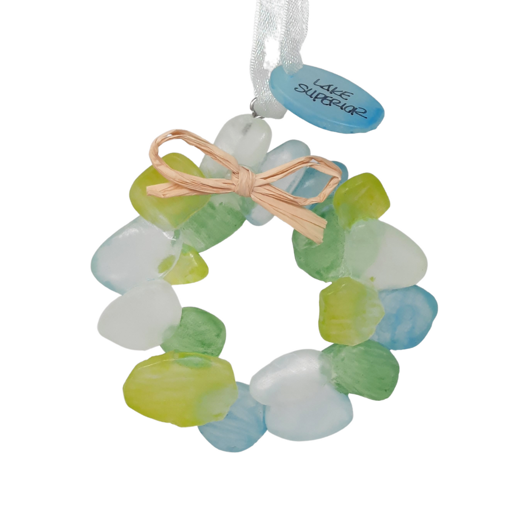 Beach Glass Wreath- Lake Superior - Ornament