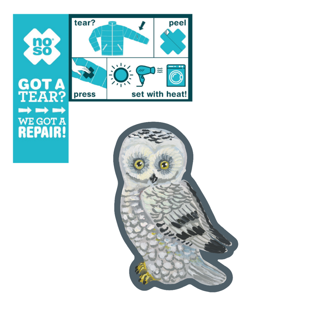 Noso Patches White Snowy Owl Patch