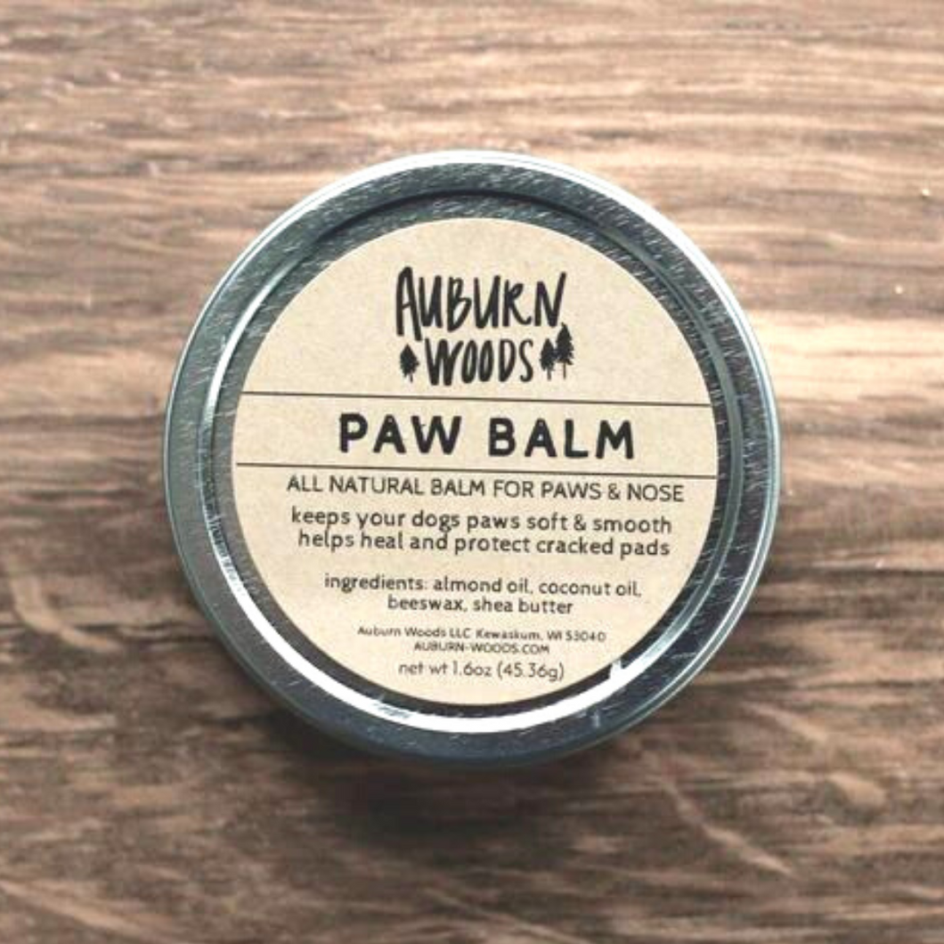 Pamper your favorite furry adventure buddy!  Paw Balm is a dog safe formula keeps your dogs paws (and nose, and elbows) soft and smooth and helps heal cracked pads.   All-Natural & Unscented Safe for your Pet to Lick Midwest Made