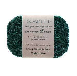 This eco-friendly, USA Made soap lift gives your soap an attractive look while adding longevity.  Helps your bar of soap last longer and not stick to the soap dish or shower shelf.