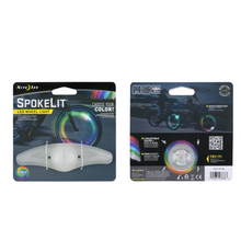 Load image into Gallery viewer, Hours of fun for dark winters or summer nights with this rechargeable bike wheel LED light.