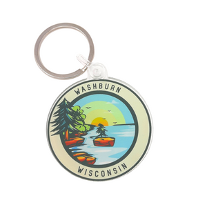 Show your Washburn pride with this beautiful keychain. Made in USA High Quality Acrylic Measurements: 2" diameter