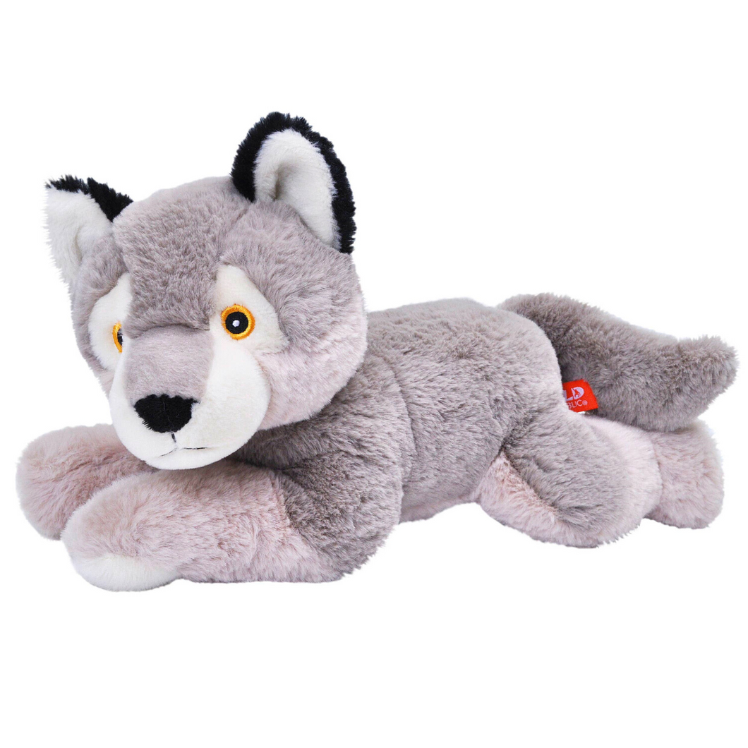 This adorable plush animal is so soft and cuddly PLUS it's made of 100% recycled water bottles! Made completely from recycled materials certified by Global Recycled Standard Does not contain beads inside Tags made of post-consumer recycled materials, printed in soy ink, and attached with cotton string. Embroidered eyes and nose Great gift for kids of all ages Brand: Wild Republic Style: Ecokins
