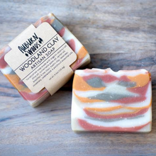Load image into Gallery viewer, Woodland Clay is a beautiful bar made with colorful clays and a grounded blend of essentials oils.  The natural clay gently exfoliates skin and blend of natural oils soften and moisturize.