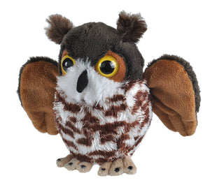 Great Horned Owl Pocket Stuffed Animal - 5"