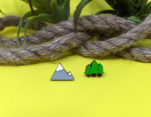 Mountain & Tree Earrings | Gift | Nature